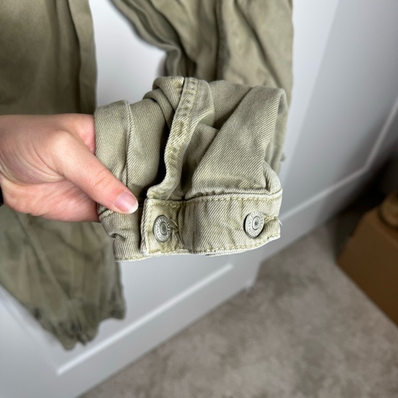 Free People First Light Sage Green Utility Cargo Pants Size 4 - Picture 7 of 9